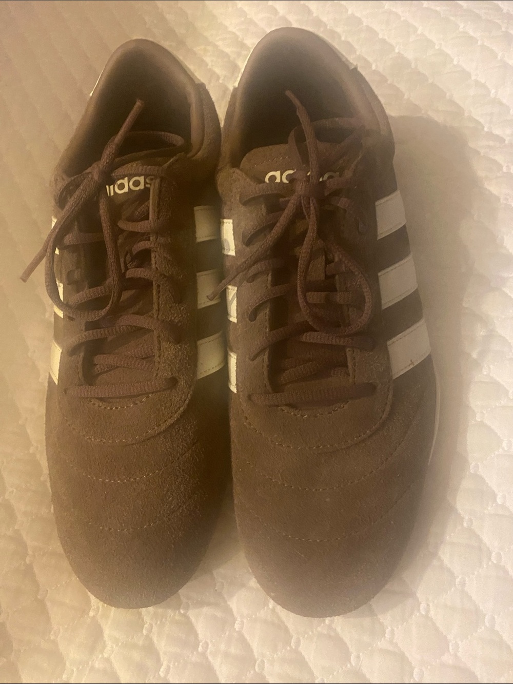 Adidas Grand Court Lo Shoes in an Earth Strata brown suede